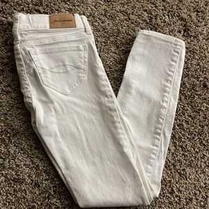 ABERCROMBIE Kids size 8 girls denim white jeans